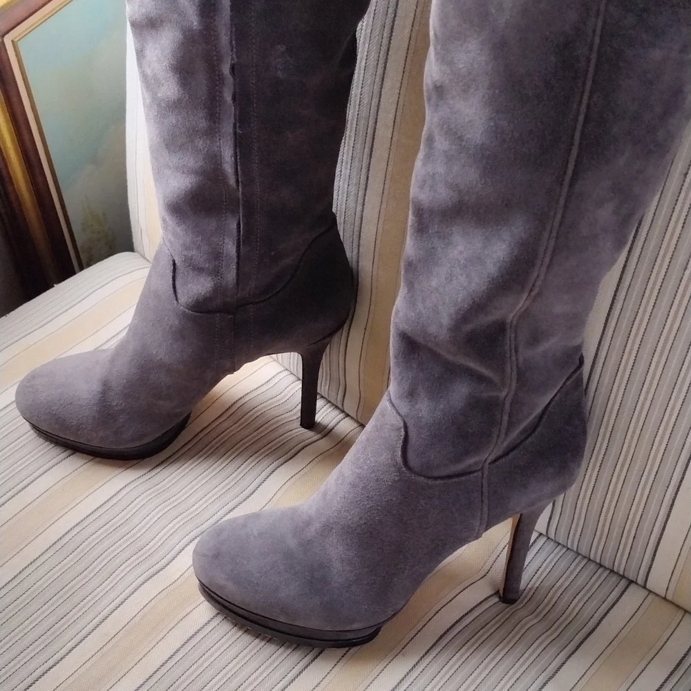 BCBG Max Aziria Gray Over-the-Knee Women's Boots  7.5